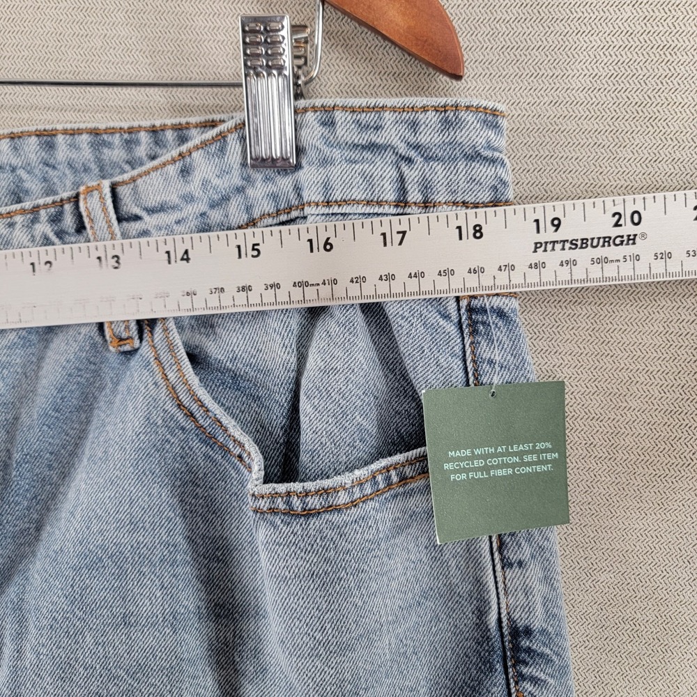 RSQ Baggy Wide Leg Jeans Relaxed Light Wash Low Rise NEW Womens 33 Denim - Picture 7 of 10